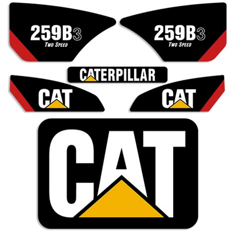 Heavy Equipment Decals & Emblems for Caterpillar Skid Steer 